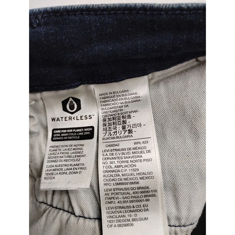 Levis 511 Jeans Mens 31x32 Indigo Slim Fit Stretch Dark Wash Denim Premium